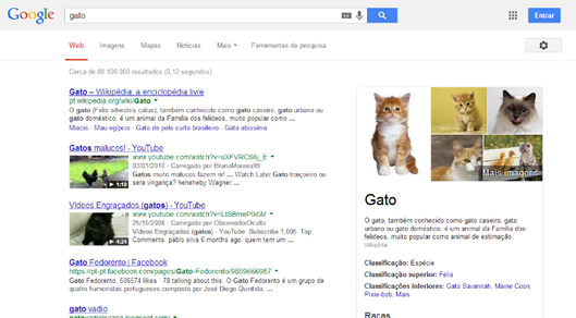 Reconhecimento de entidades no Google