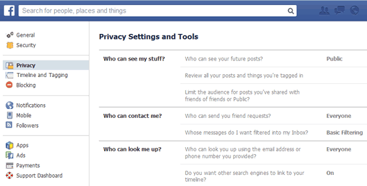 Privacidade Facebook